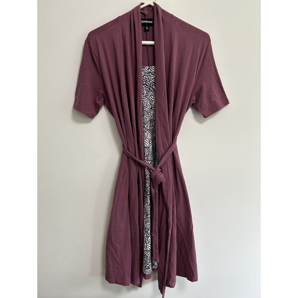Betabrand Purple Wrap Travel‎ Dress Knit Convertible Stretch Pocket Womens Med